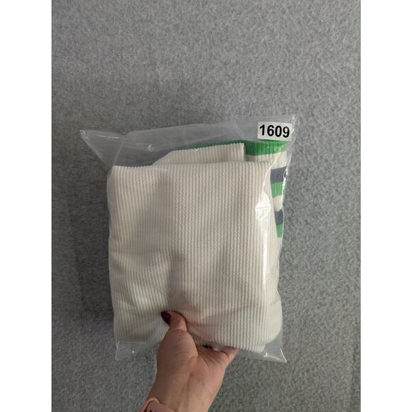 Jerell of Texas Knit Dress Women's XS White Rib Knit Vintage Y2k 70's Mini Dress - Picture 12 of 12